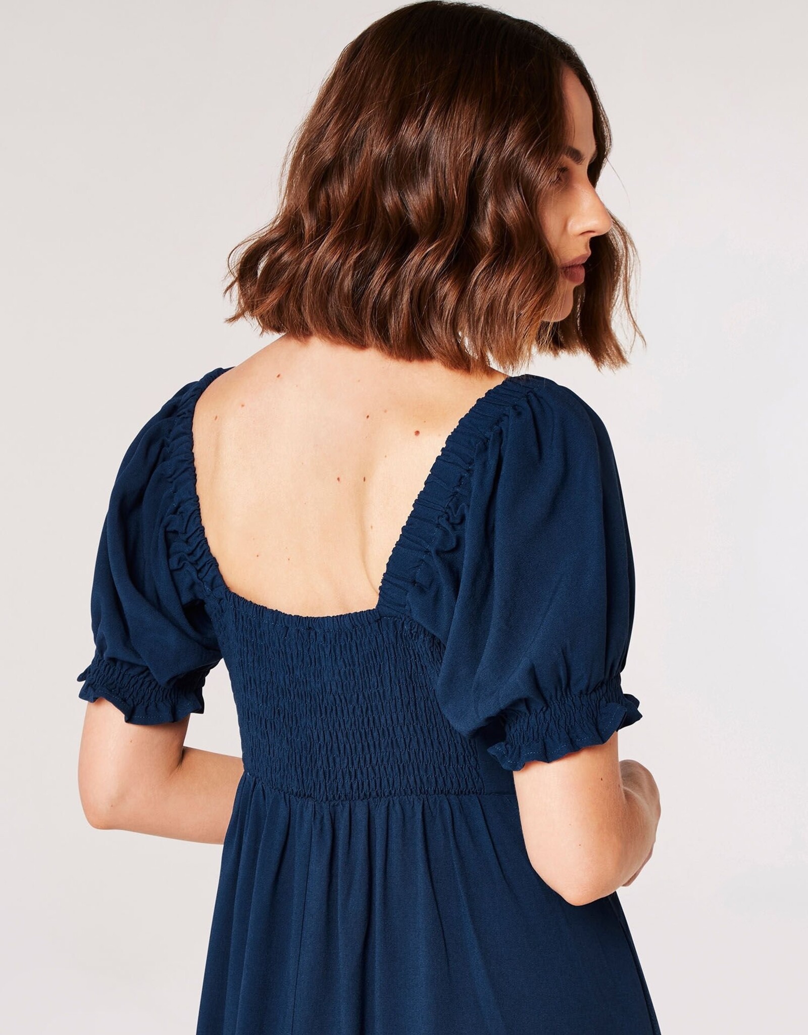 Apricot Tie Detail Milkmaid Midaxi Dress