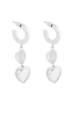 Merx Inc. Merx Heart Drop Earrings Silver