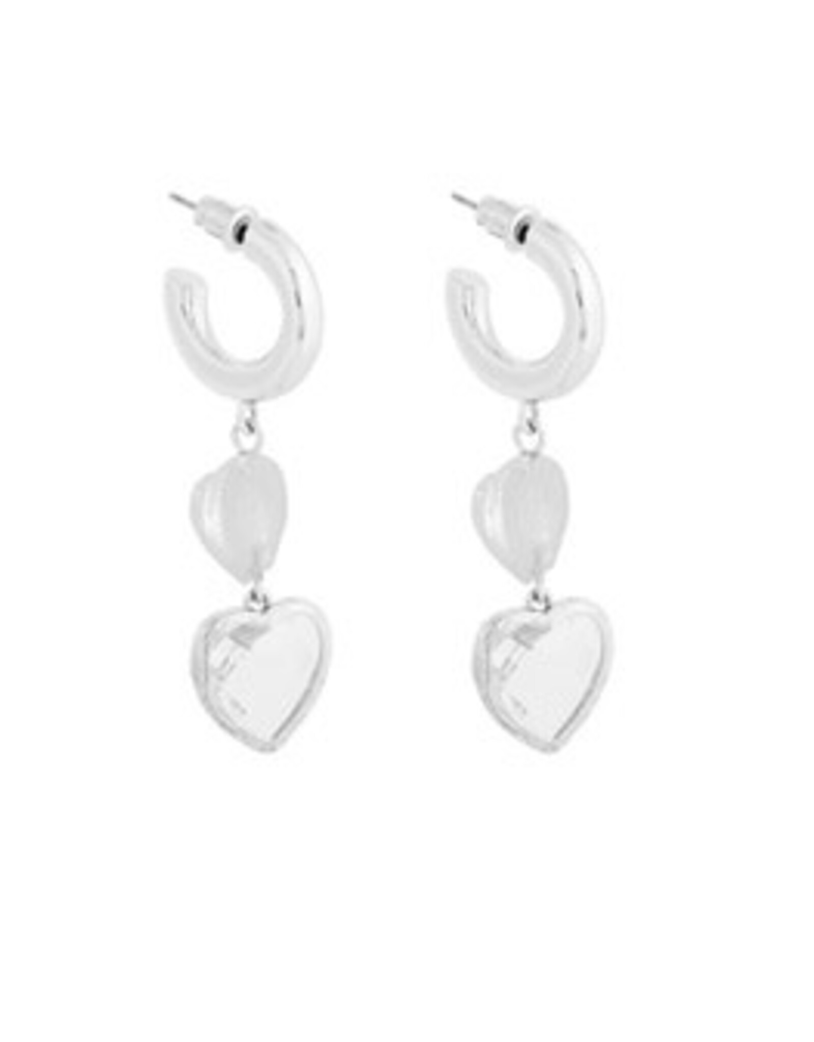 Merx Inc. Merx Heart Drop Earrings Silver