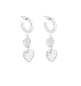 Merx Inc. Merx Heart Drop Earrings Silver