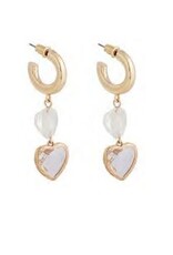 Merx Inc. Merx Heart Drop Earrings Gold