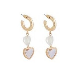 Merx Inc. Merx Heart Drop Earrings Gold