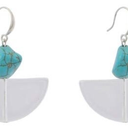 Merx Inc. Merx Shell and Turquoise Earrings