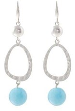 Merx Inc. Merx Earring w Blue Stone and Silver