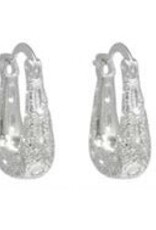 Merx Inc. Merx Brushed Silver Hoops Silver