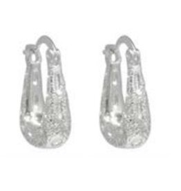 Merx Inc. Merx Brushed Silver Hoops Silver