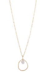 Merx Inc. Merx Pearl w Disc Long Necklace Gold