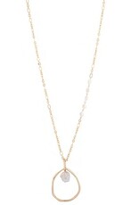 Merx Inc. Merx Pearl w Disc Long Necklace Gold