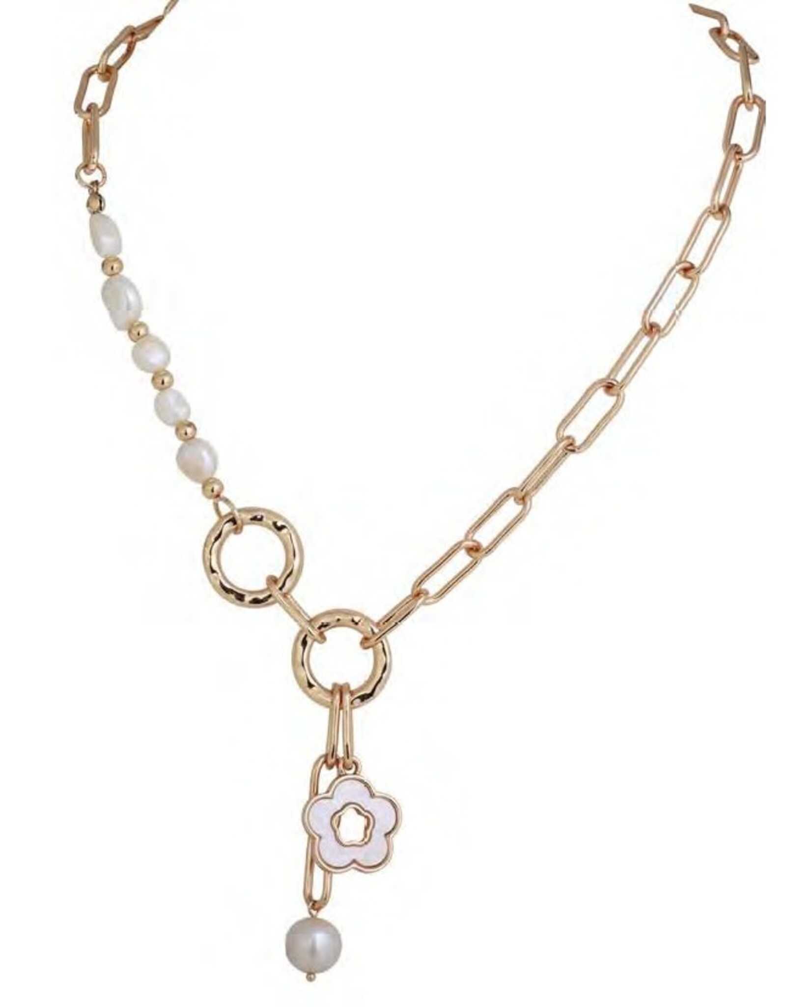 Merx Inc. Merx Flower Chain Necklace Gold