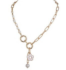Merx Inc. Merx Flower Chain Necklace Gold