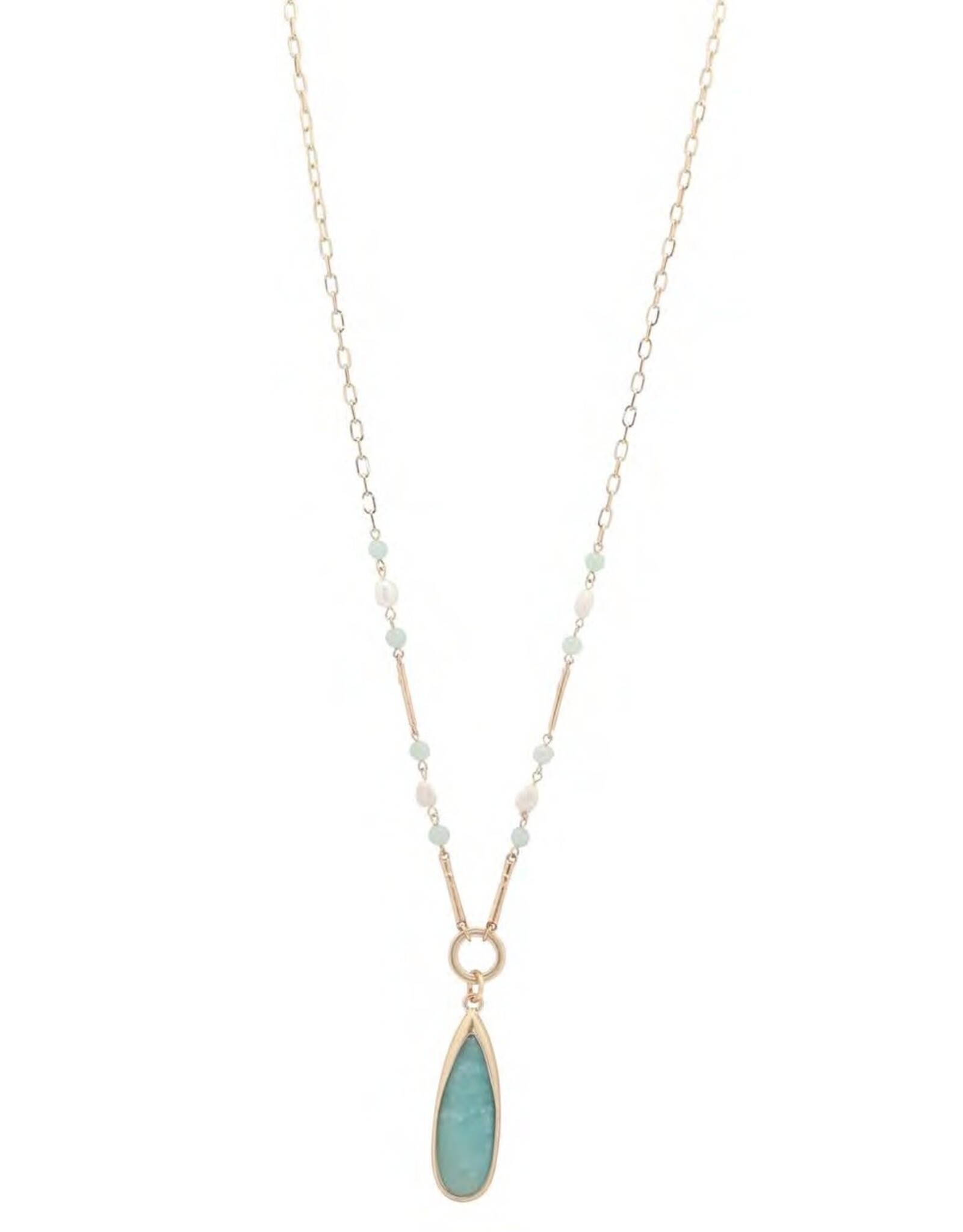 Merx Inc. Merx Aqua Stone Necklace