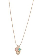Merx Inc. Merx Quarts Turquoise Charm Necklace Gold
