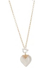 Merx Inc. Merx Clear Heart Necklace Gold