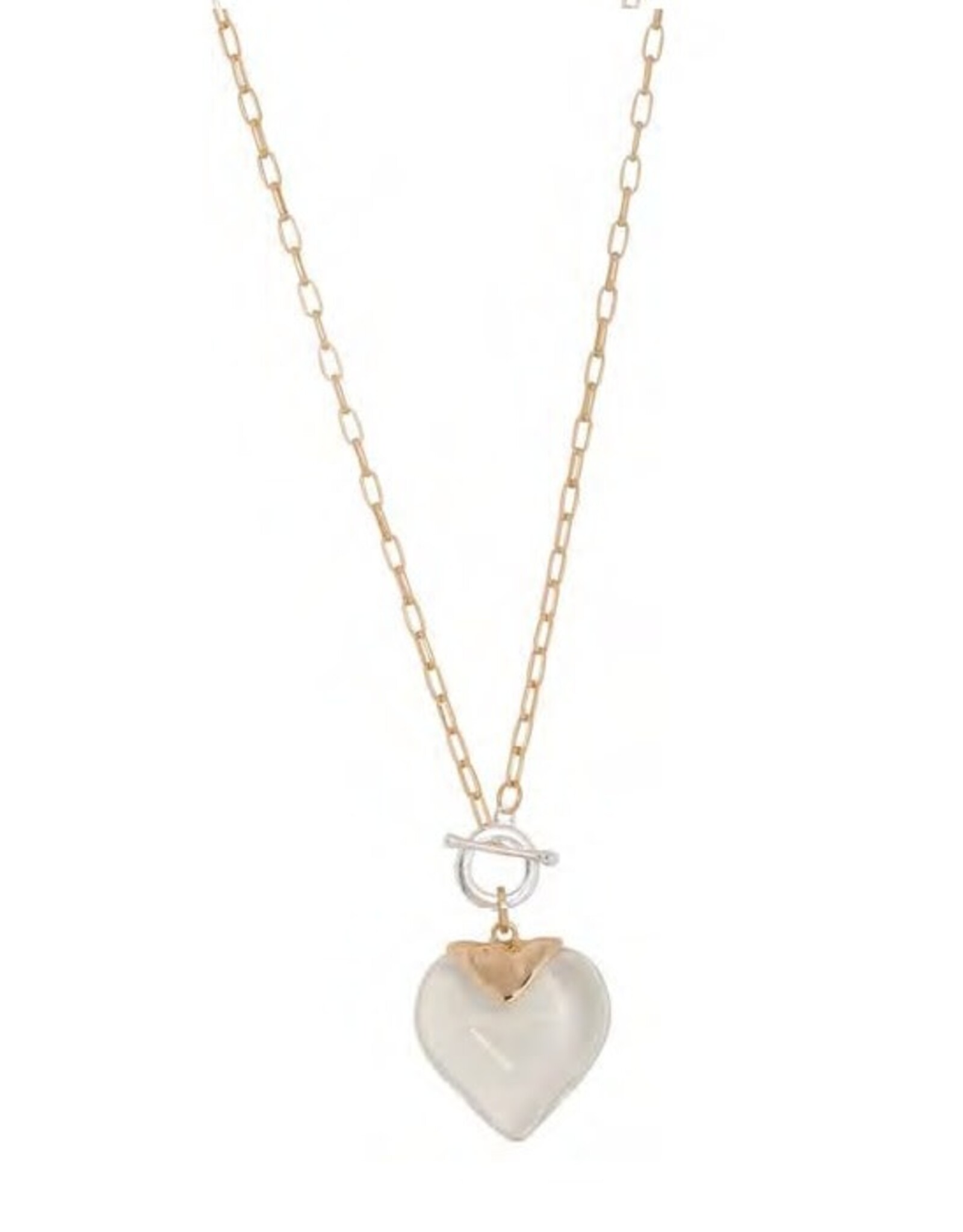 Merx Inc. Merx Clear Heart Necklace Gold