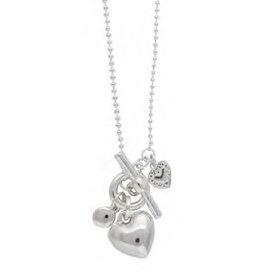 Merx Inc. Merx Heart Charm Necklace Silver