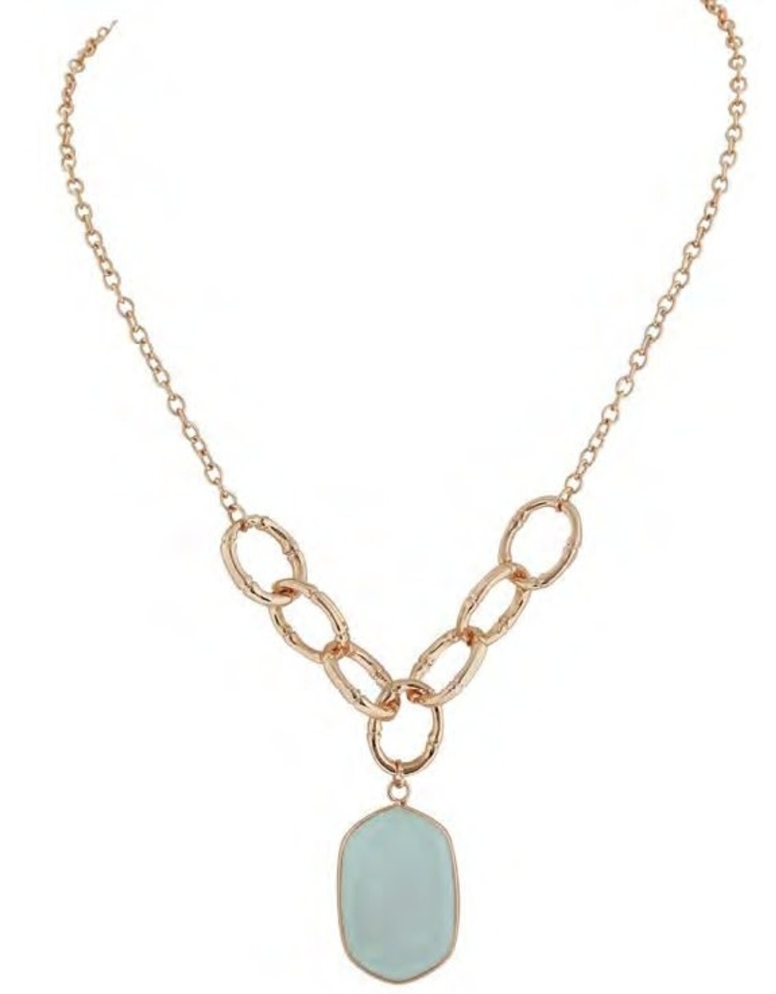 Merx Inc. Merx Aqua Stone Necklace Gold