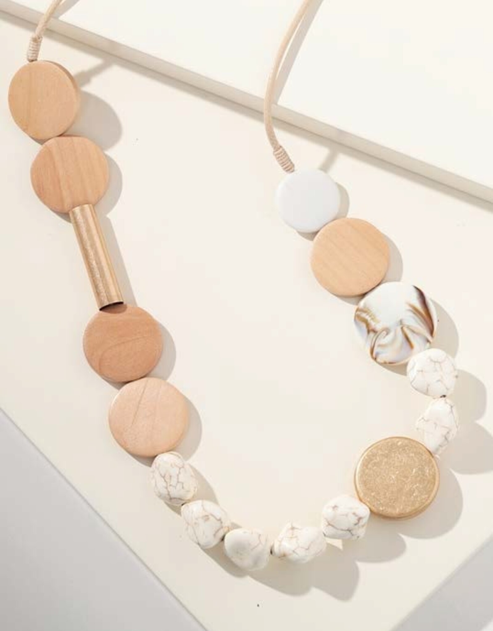 Merx Inc. Merx Wood Bead Necklace