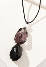 Merx Inc. Merx Black Bead Necklace