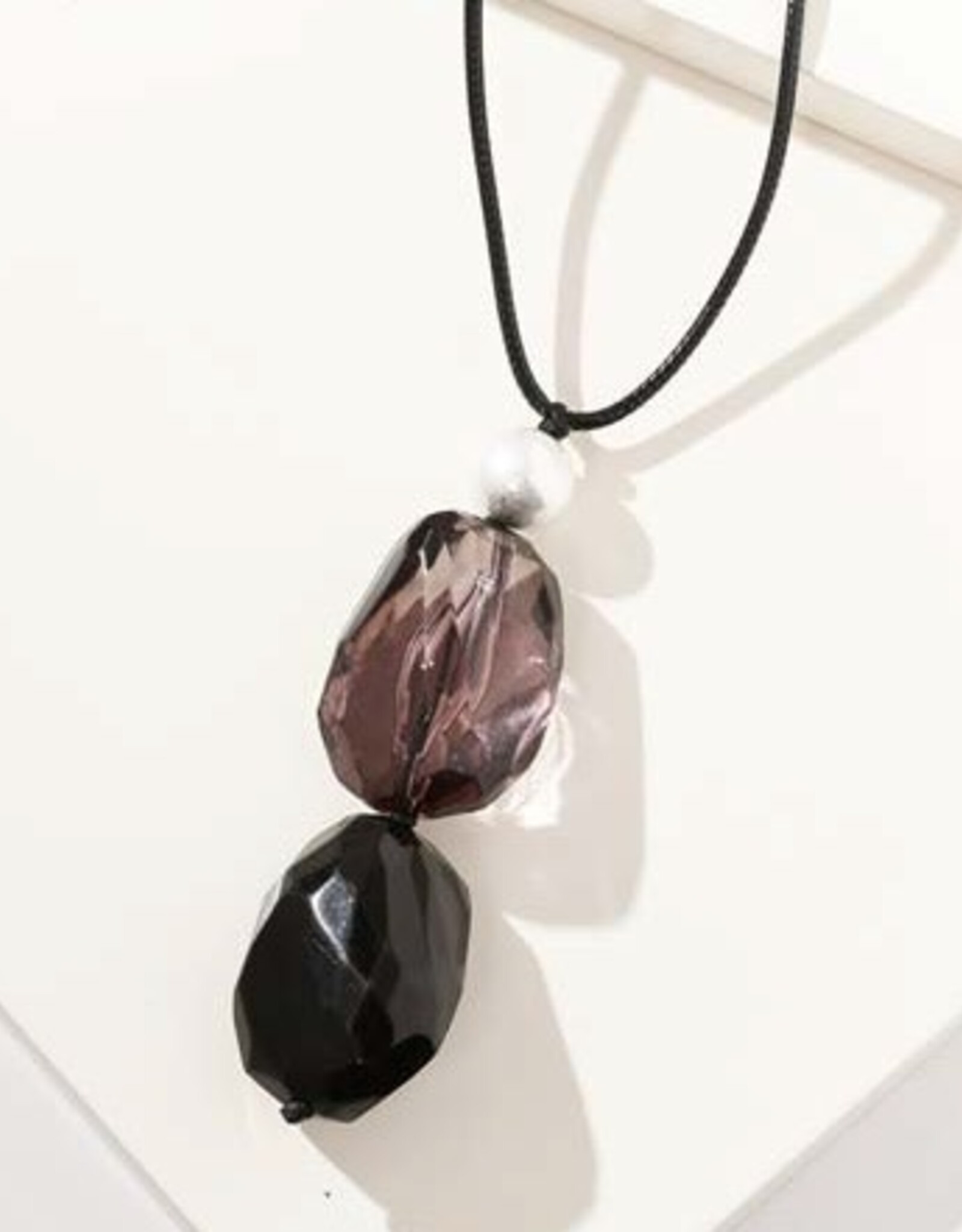 Merx Inc. Merx Black Bead Necklace
