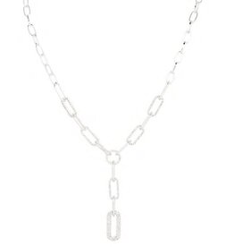 Merx Inc. Merx Hanging Chain Necklae w Crystals Silver