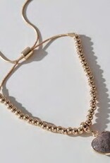 Merx Inc. Merx Adjustable Heart Charm Bracelet Gold