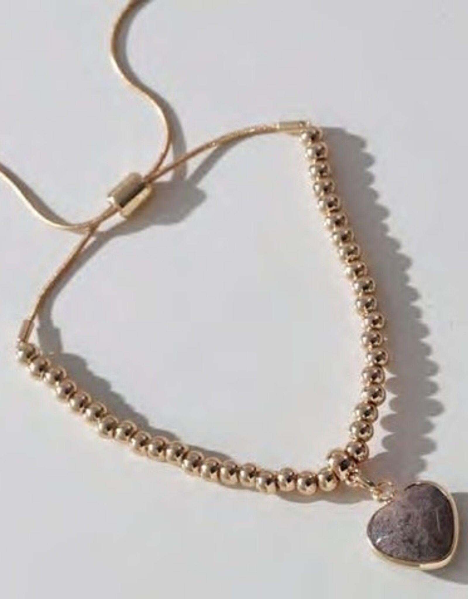 Merx Inc. Merx Adjustable Heart Charm Bracelet Gold
