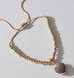 Merx Inc. Merx Adjustable Heart Charm Bracelet Gold