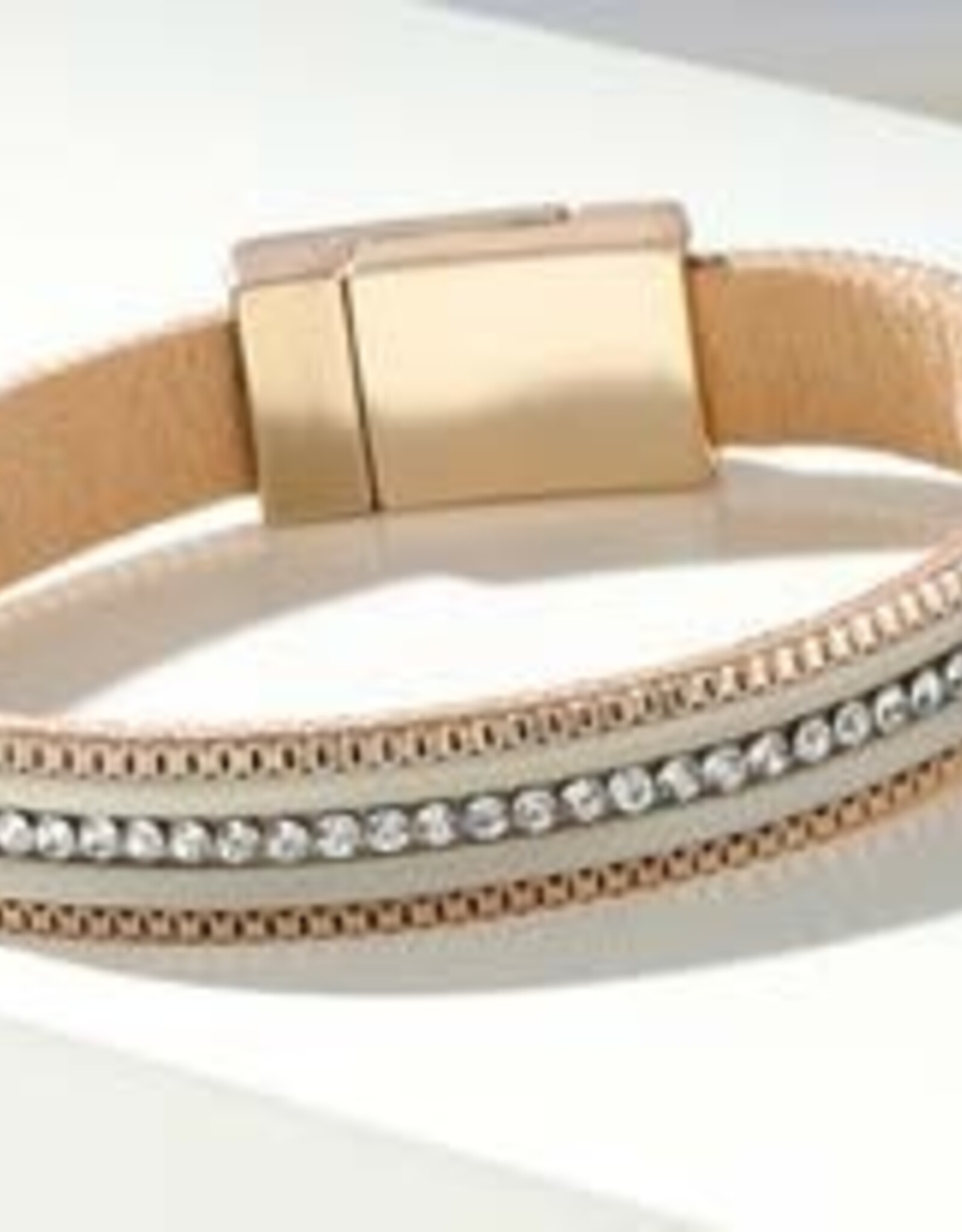 Merx Inc. Merx One Strand Wrap Bracelet Beige