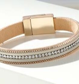 Merx Inc. Merx One Strand Wrap Bracelet Beige