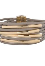 Merx Inc. Merx Multi Strand Bracelet Taupe