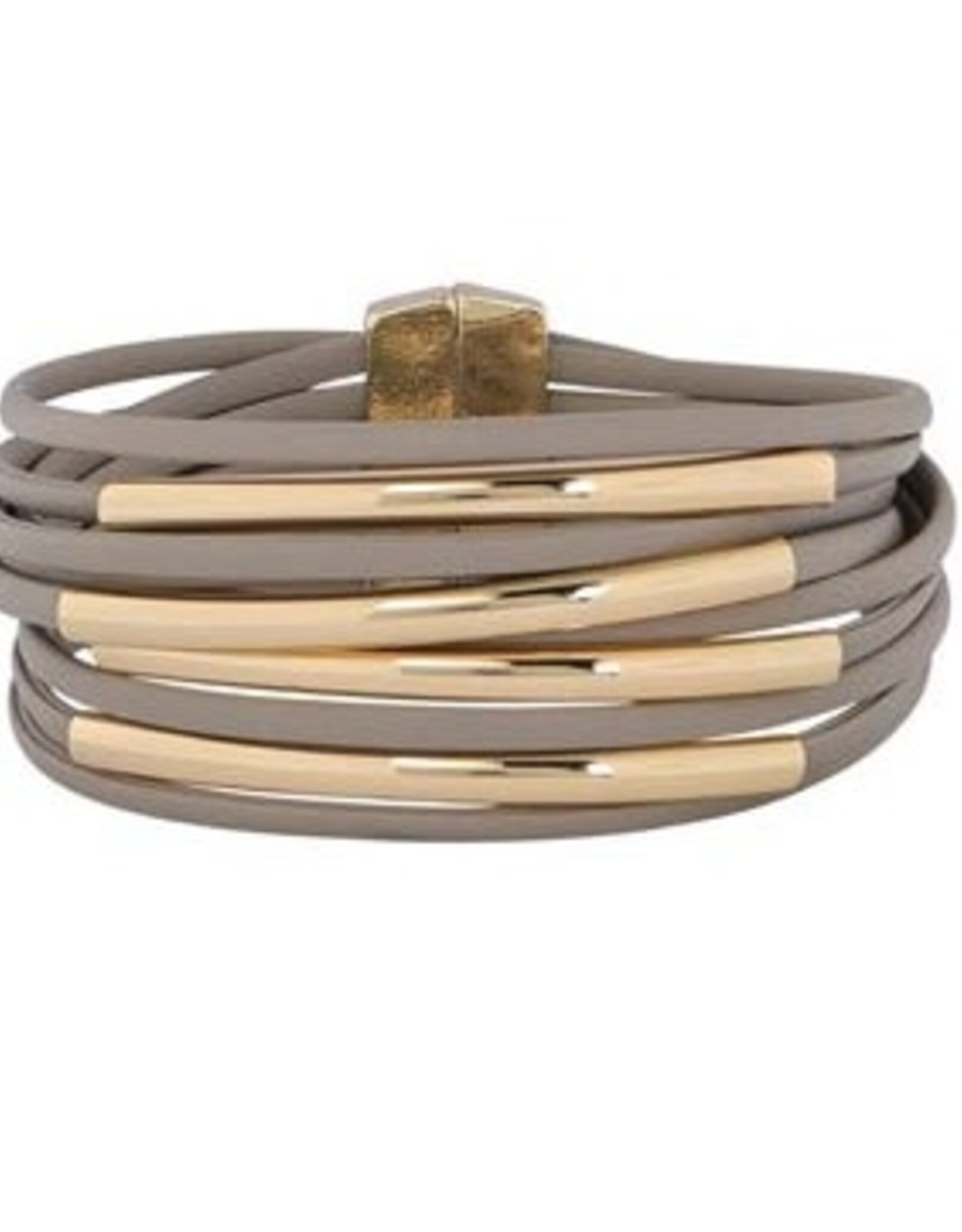 Merx Inc. Merx Multi Strand Bracelet Taupe