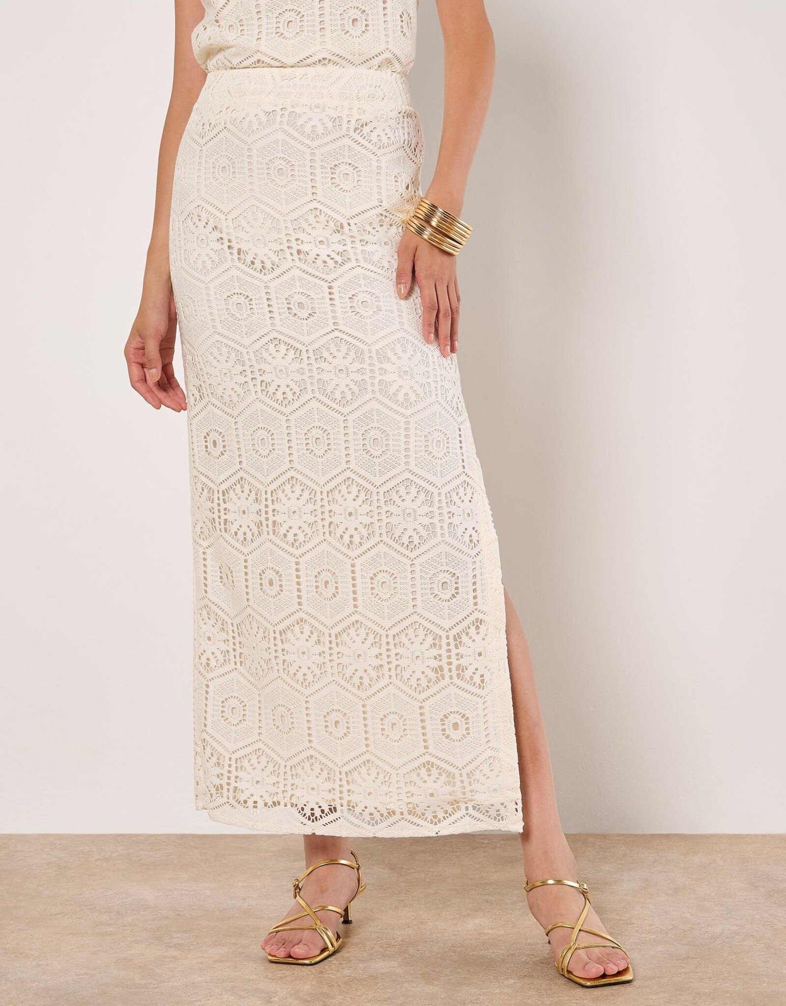 Apricot Crochet Skirt