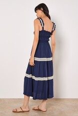 Apricot Smocked Nape Lace Dress