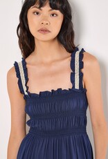 Apricot Smocked Nape Lace Dress