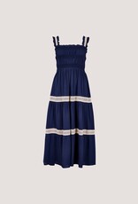 Apricot Smocked Nape Lace Dress
