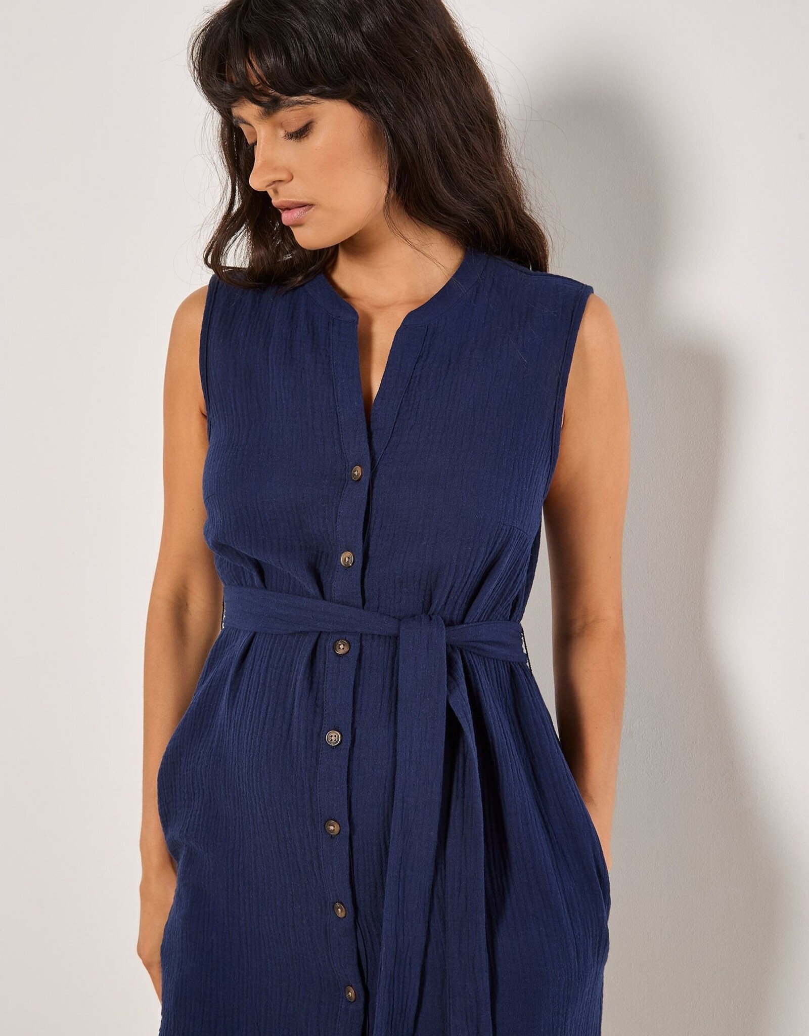 Apricot Button Through Dress