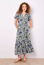 Apricot Angel Sleeve Wrap Dress