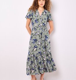 Apricot Angel Sleeve Wrap Dress
