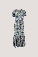 Apricot Angel Sleeve Wrap Dress