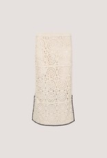 Apricot Crochet Midi Skirt w Black Edge