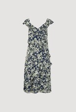 Apricot Asymetrical Ruffle Dress