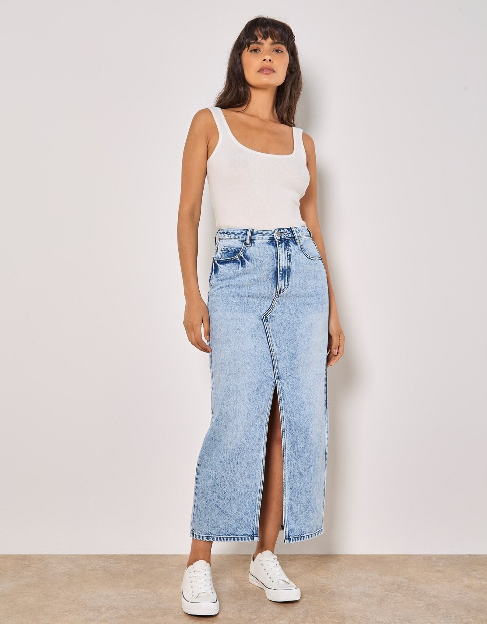 Apricot Denim Skirt
