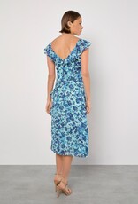 Apricot Asymetrical Ruffle Dress