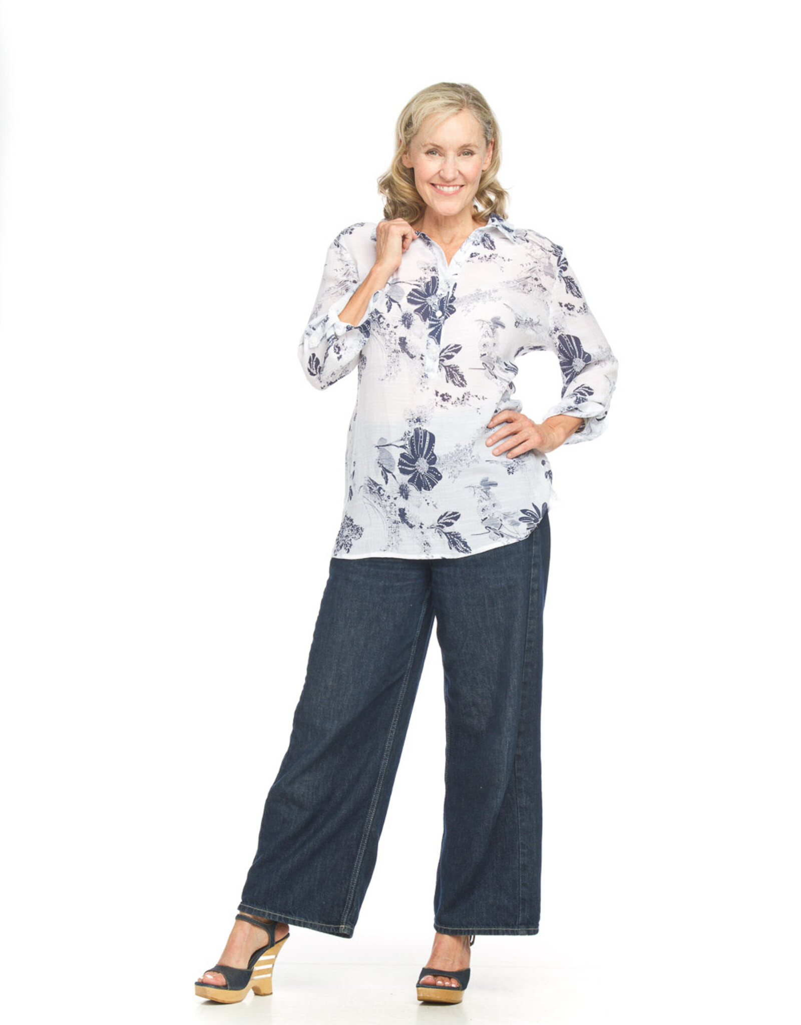 Papillon Floral Henley Top