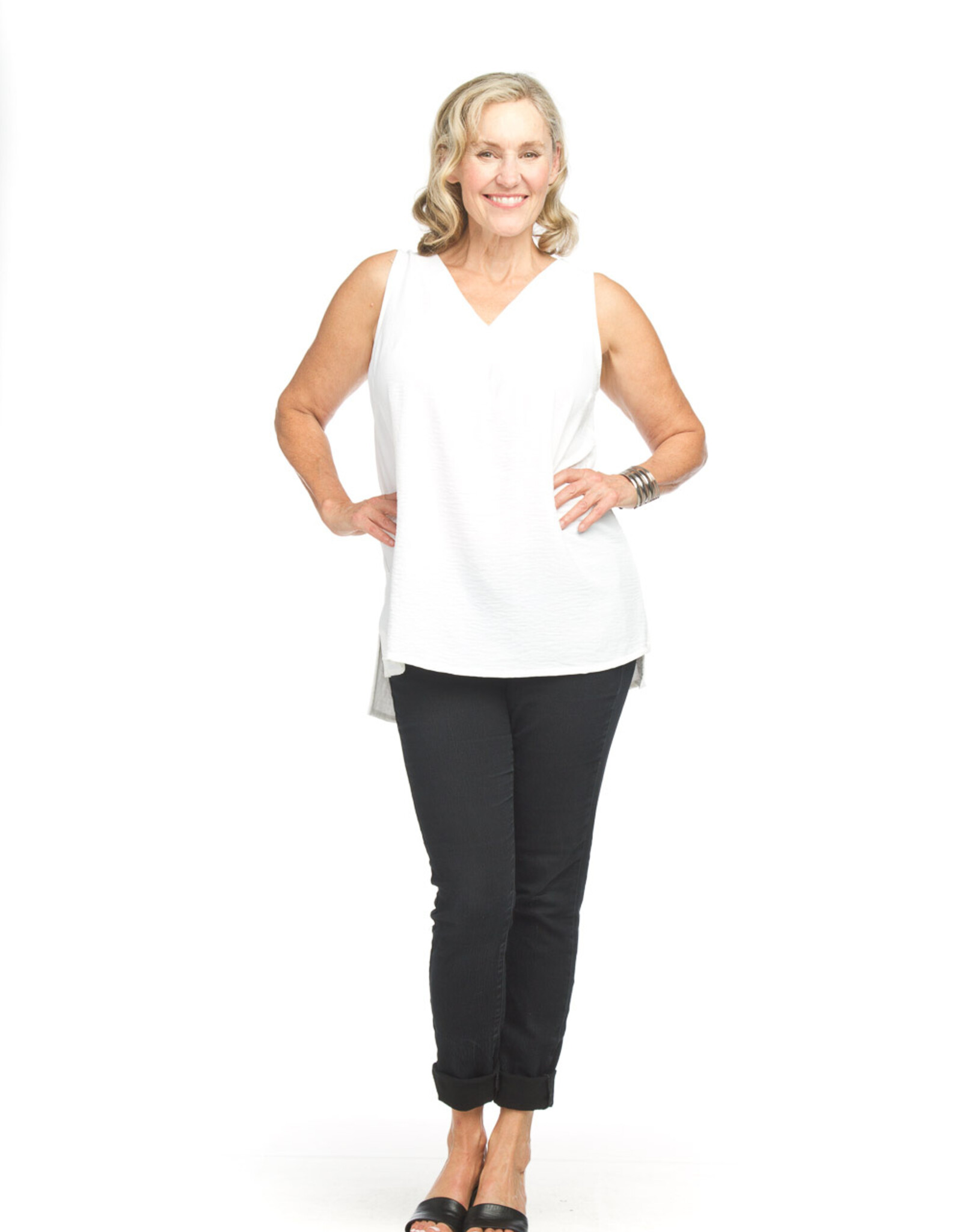Papillon Sleeveless V Neck Top