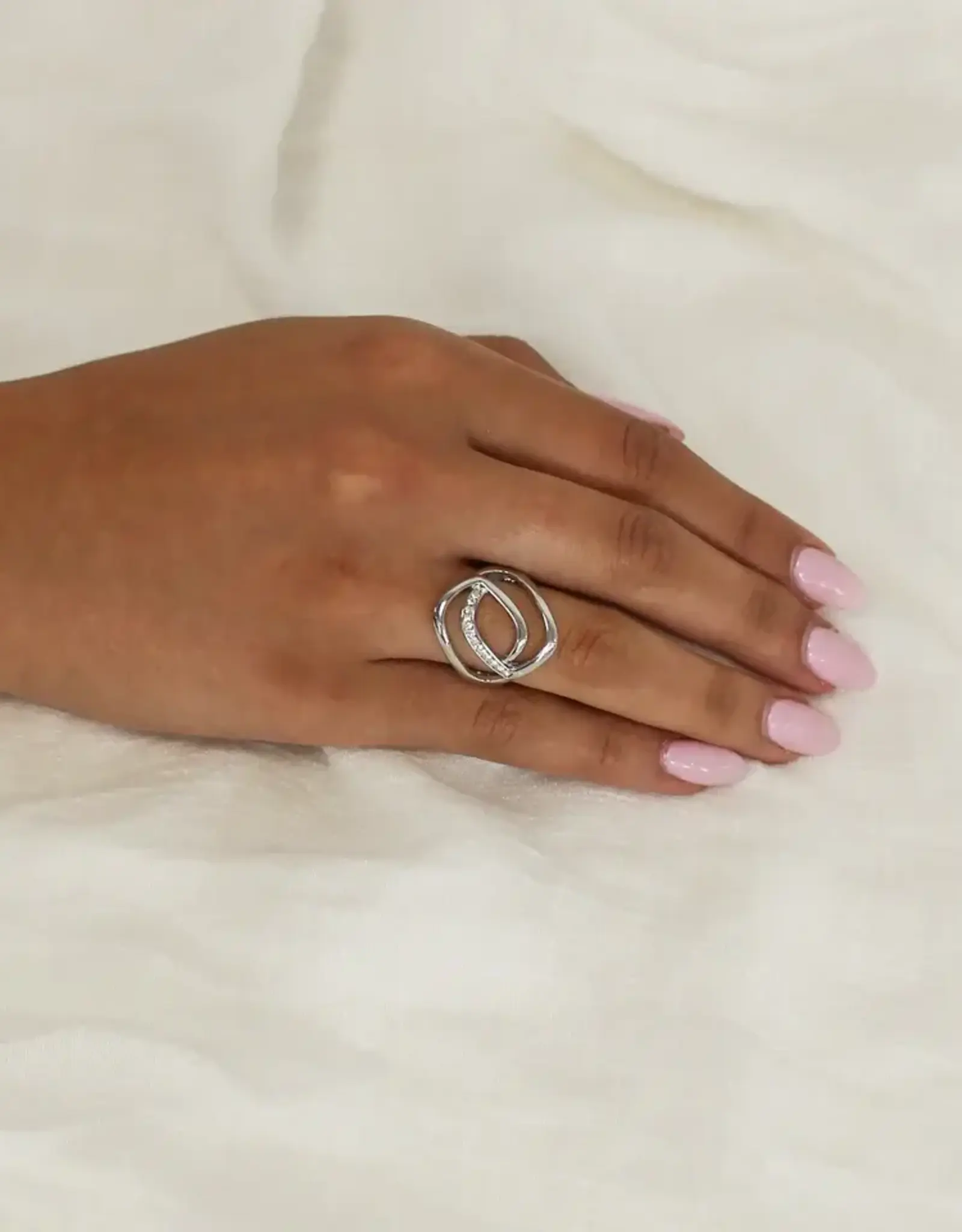 By Chance BC Modern Design w CZ Stretch Ring