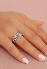 By Chance By Chance Ribbed Swirl Ring