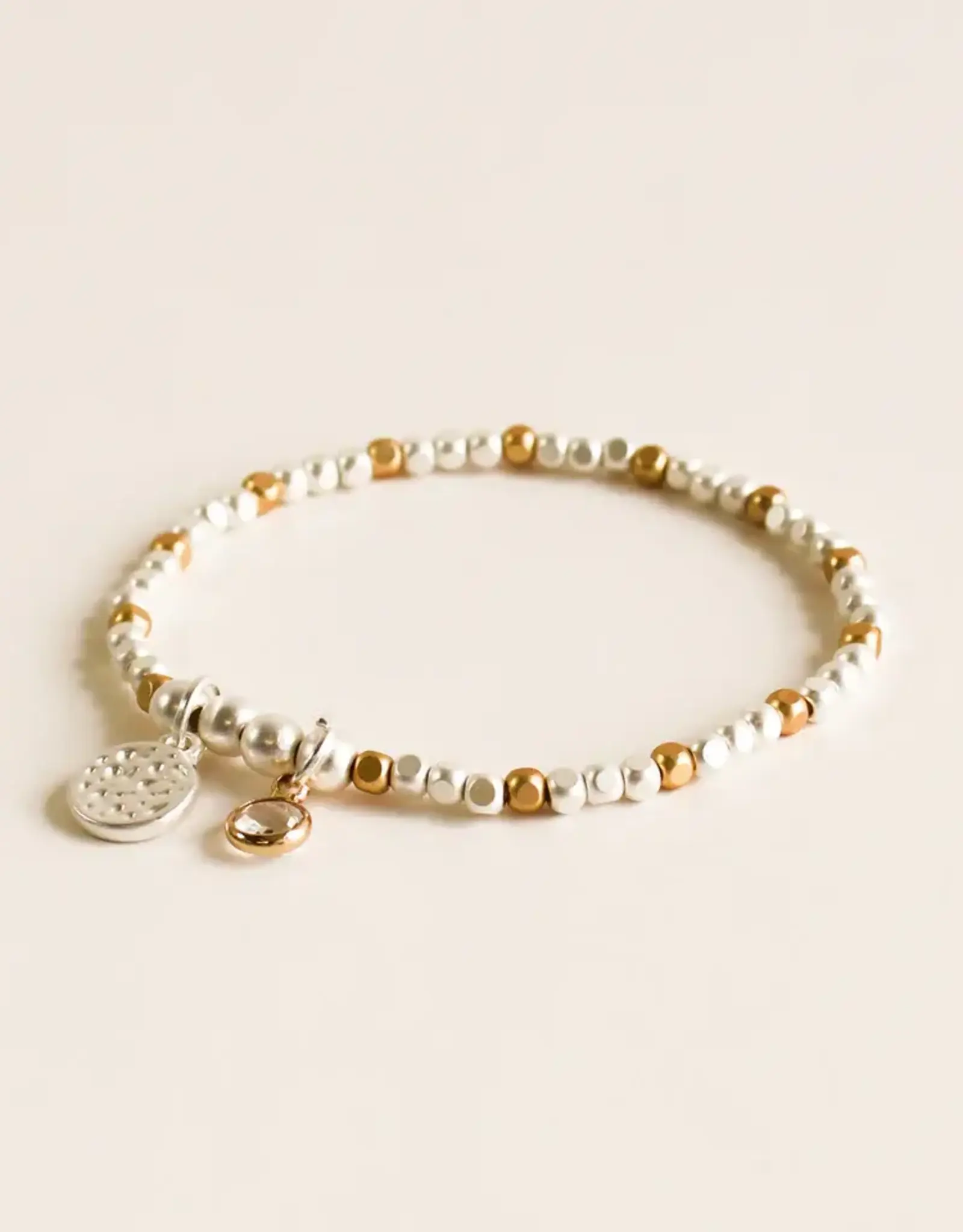 By Chance BC Hammered Charm Bracelet