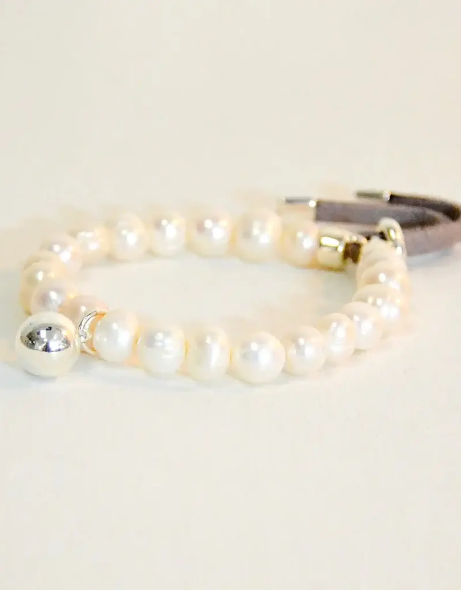 By Chance ByChance Pearl Hanging Bell Charm Bracelet