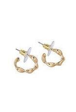 Merx Inc. Merx Fashion Earring Shiny Gold twisted hoop